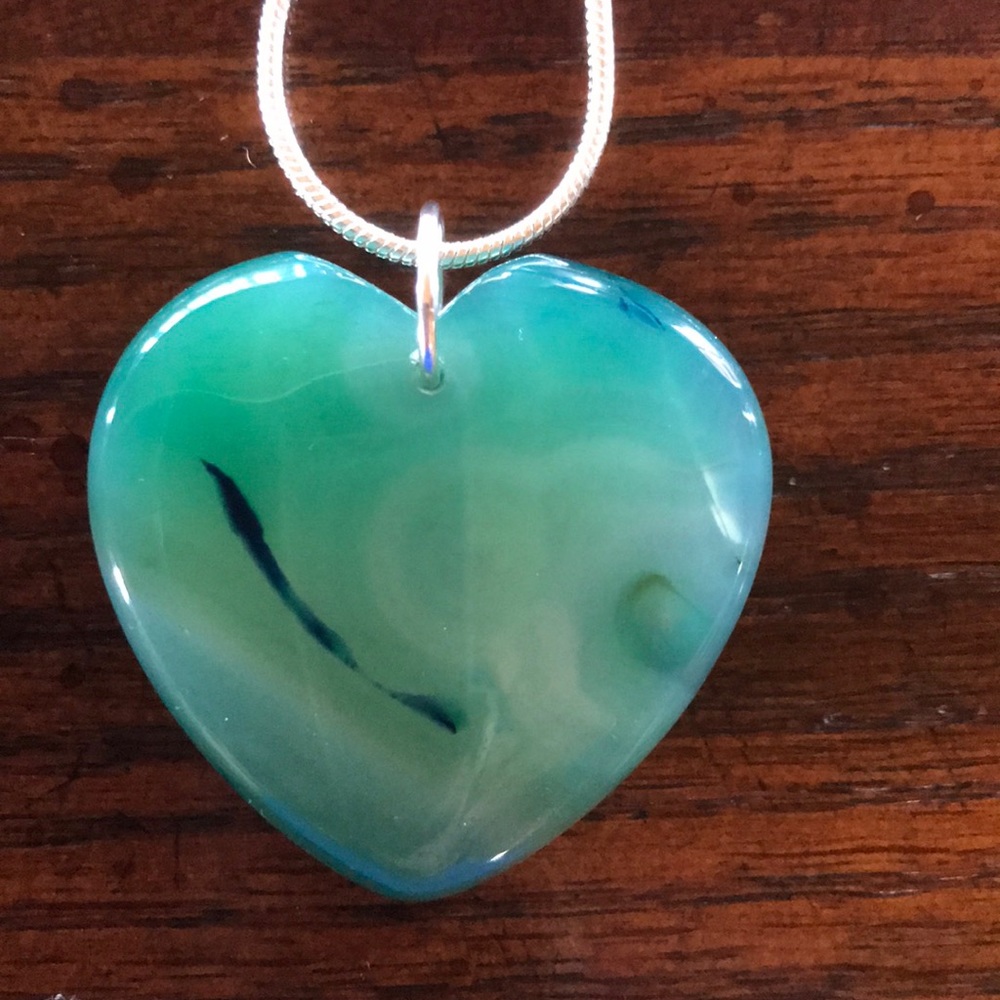 Onyx Agate Stone Pendant Necklace